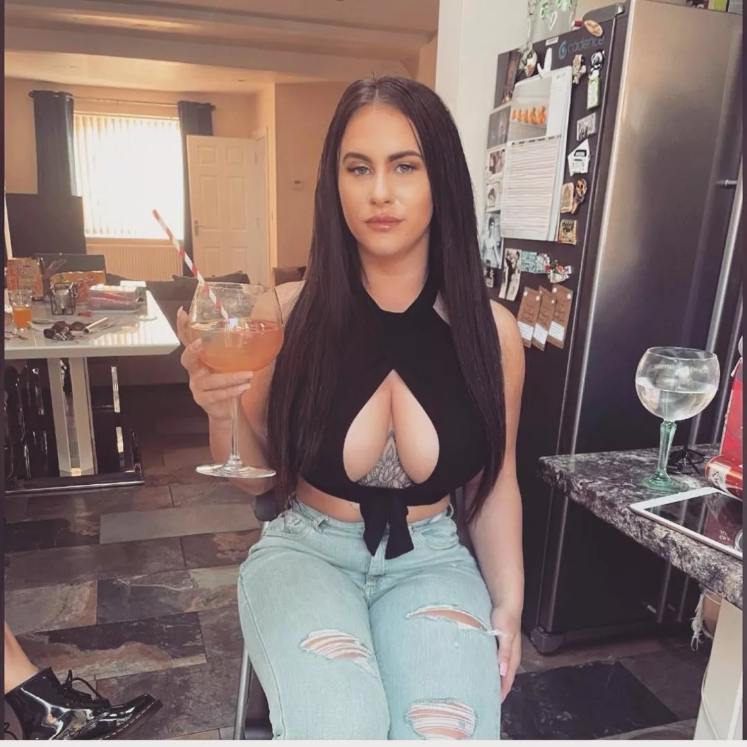 Cocktails and a large rack posted by BoobsRJustGreat