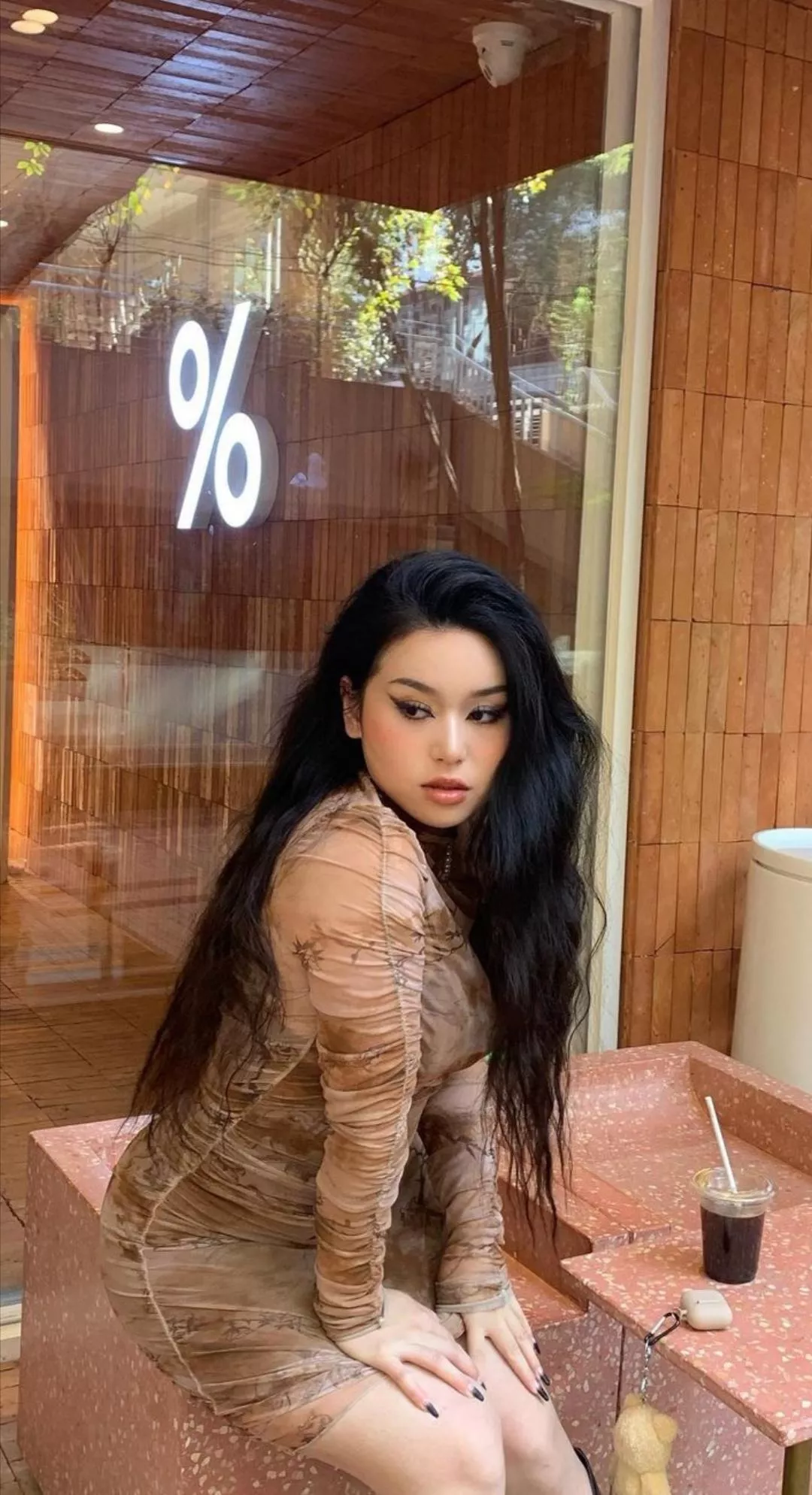 Coffee addict and she likes it black. posted by brownsoul85