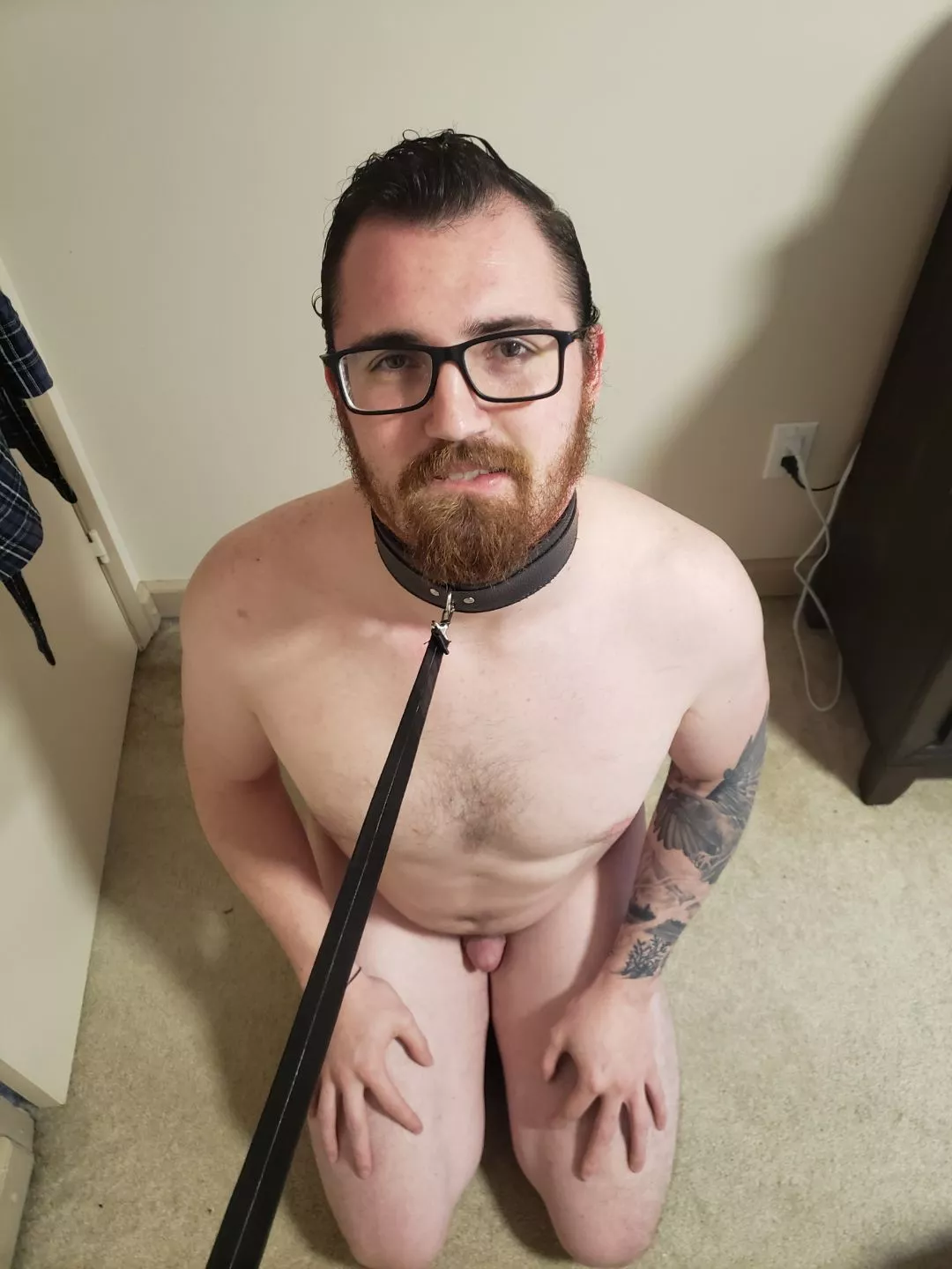 Collared, leashed and ready for you 😈 posted by LuckyLynnsPet