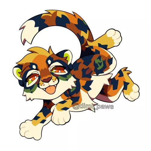 colorful chibi commission ;w; by dimi_paws