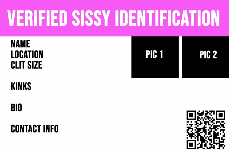 Come by and get your verified sissy id card. Quick turn around, originals deleted once provided. by Tall_Injury_324