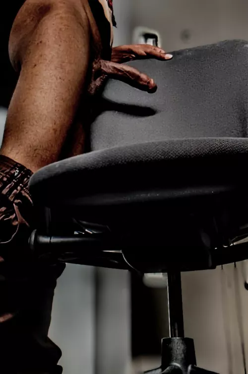 Co(m)e Have a Seat for Your Performance Review... by DarXydeDisplayofDom