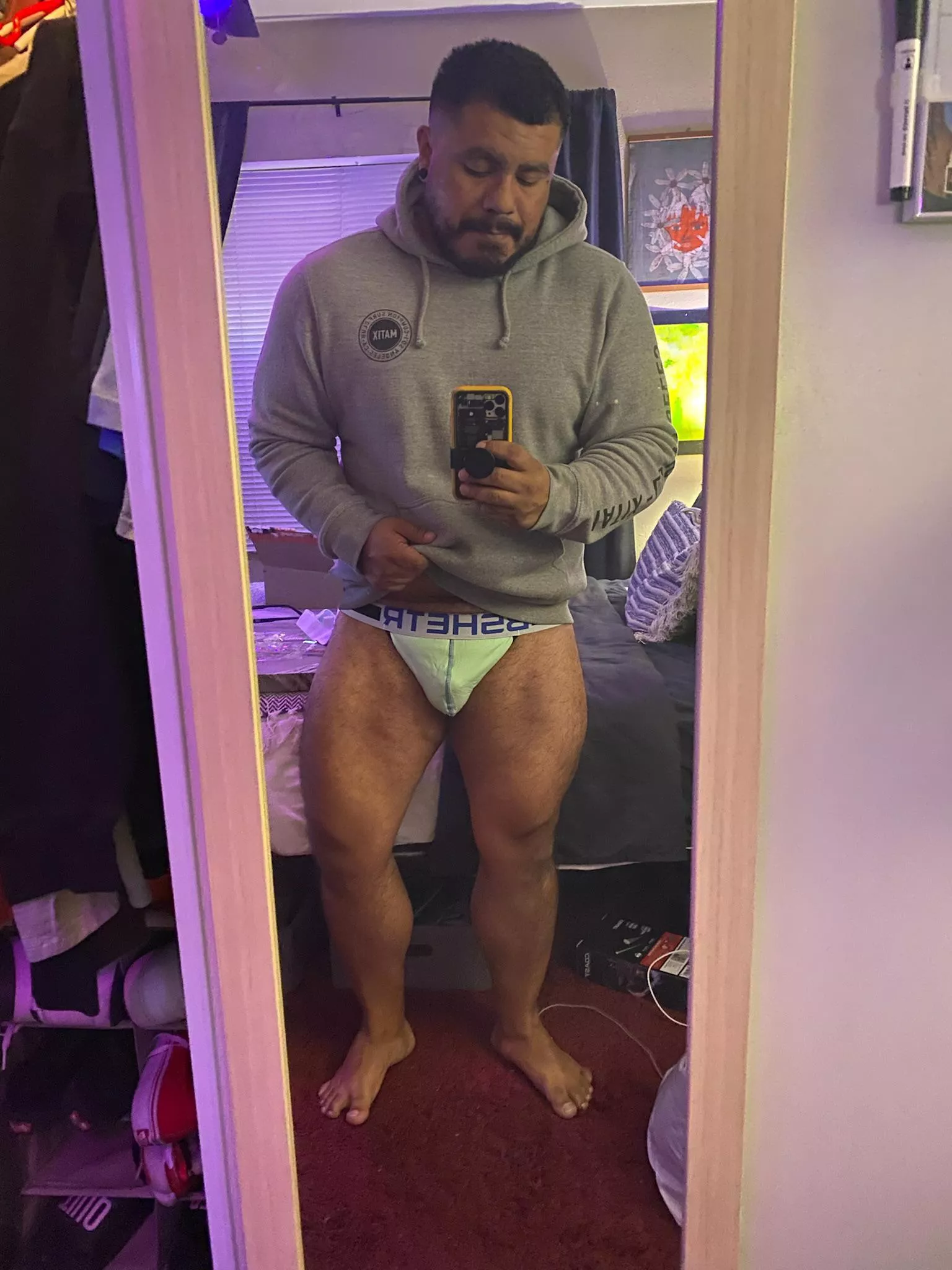 Comfy jock and my favorite hoodie. posted by slidesguy01