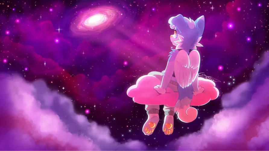 Commission for @NecroDova (Art by me, @CosmoCalicoArt) by CosmoCalicoArt