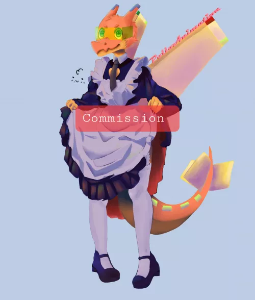 commission maid dragon by TartGeneral