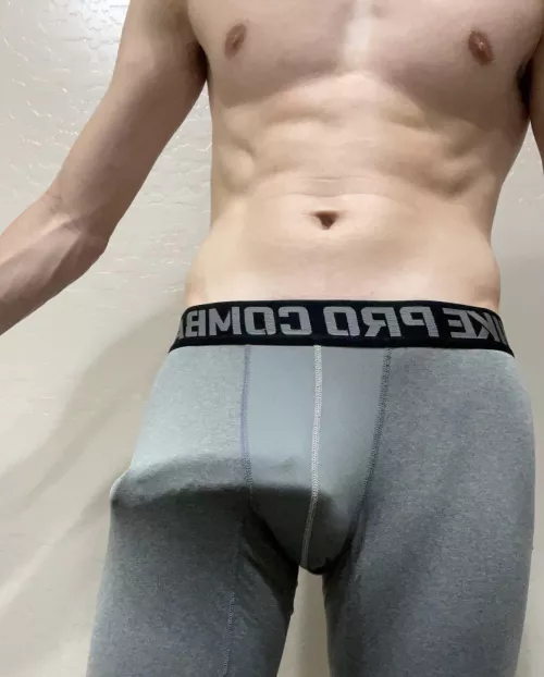 compression shorts leaving quite the outline by xavier_5560