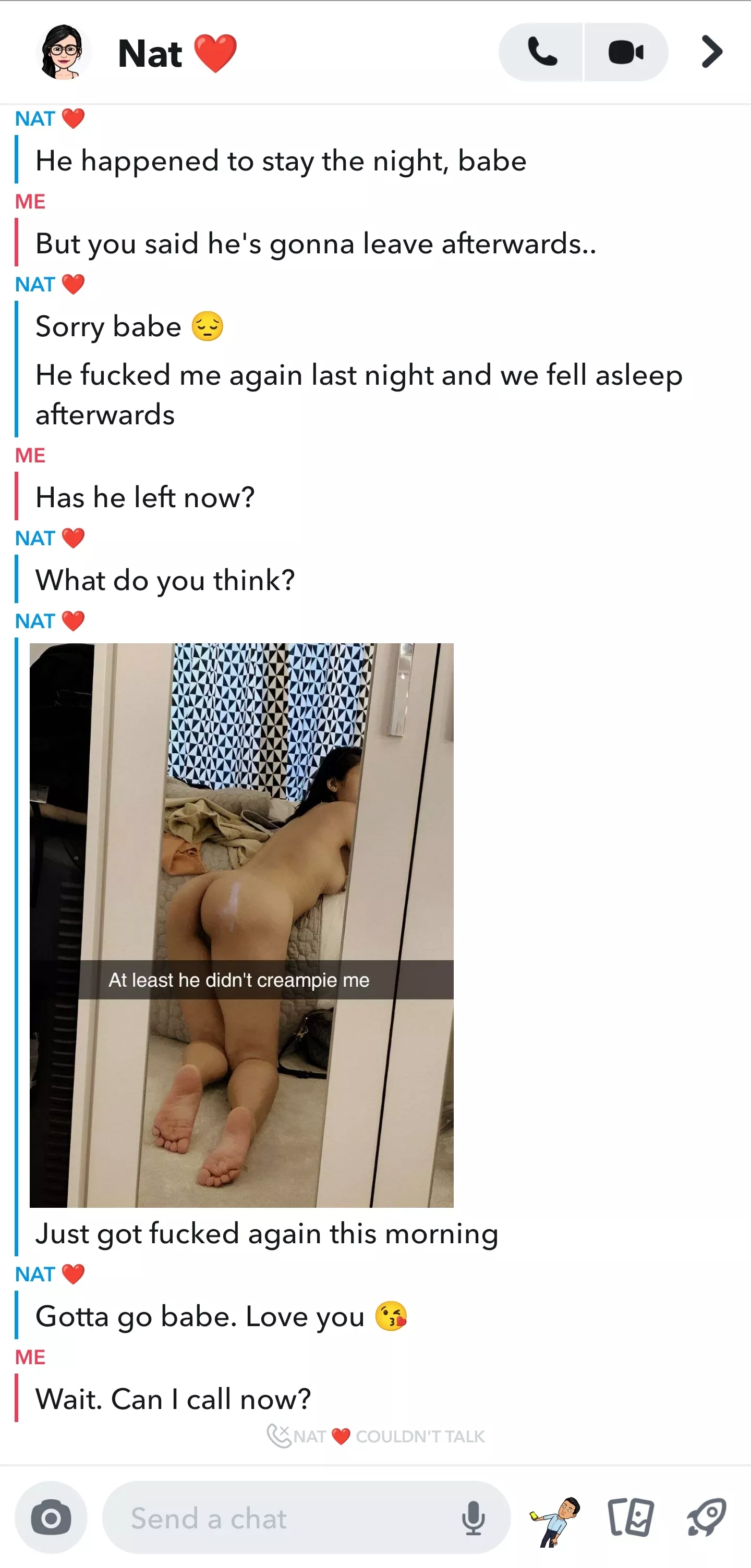 [Cont.] My long-distance girlfriend cucked me with a BWC.. posted by natalieandme