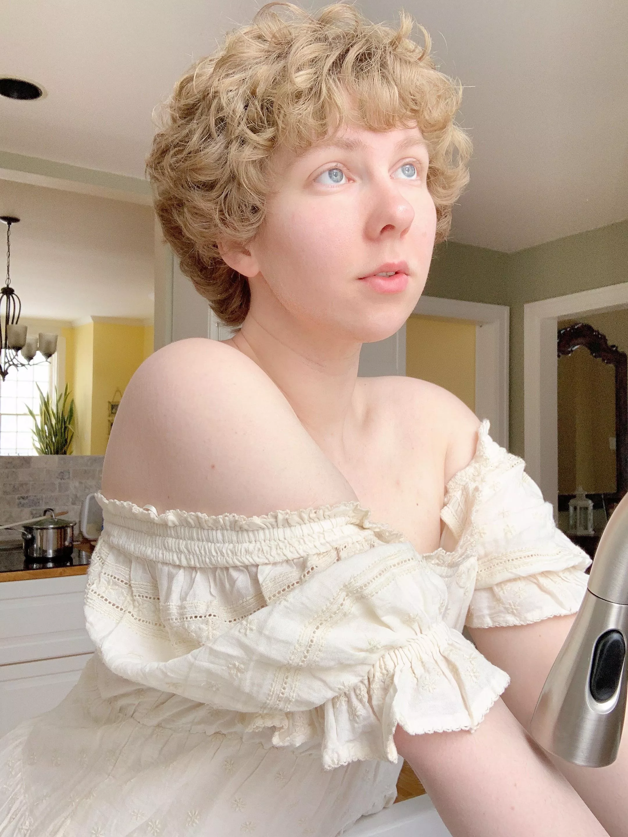 cooking for my boyfriend while wearing a new sundress made me feel like a good little boywife 🤍 posted by jcatboy