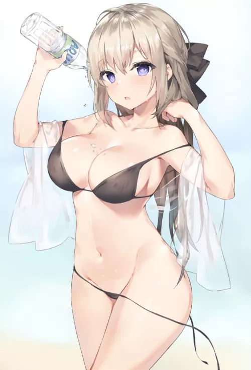 Cooling herself off, even the bikini is getting too hot~ [Original] by HornyHoeOn2nd