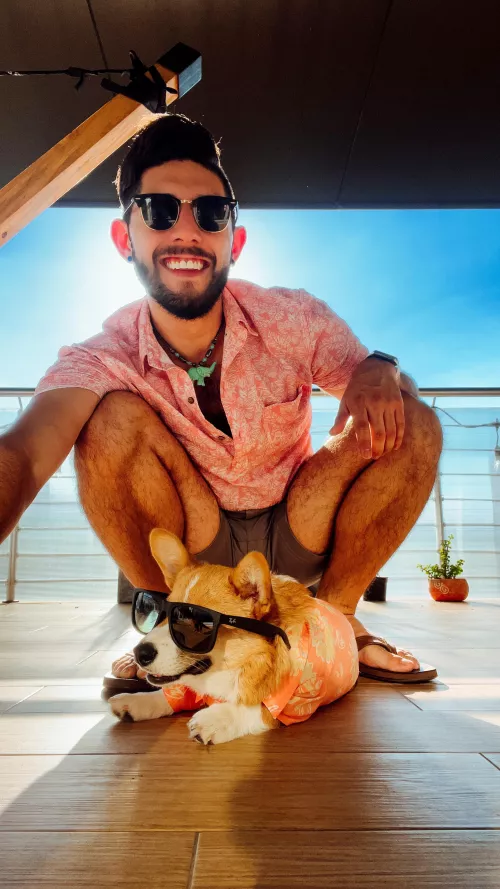 Corgi and I are ready for the summer! ☀️ by rmartinez333