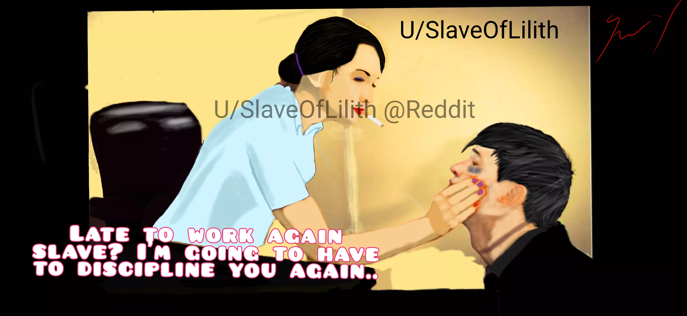 Corporal Punishment For The Late Male Slave posted by SlaveOfLilith