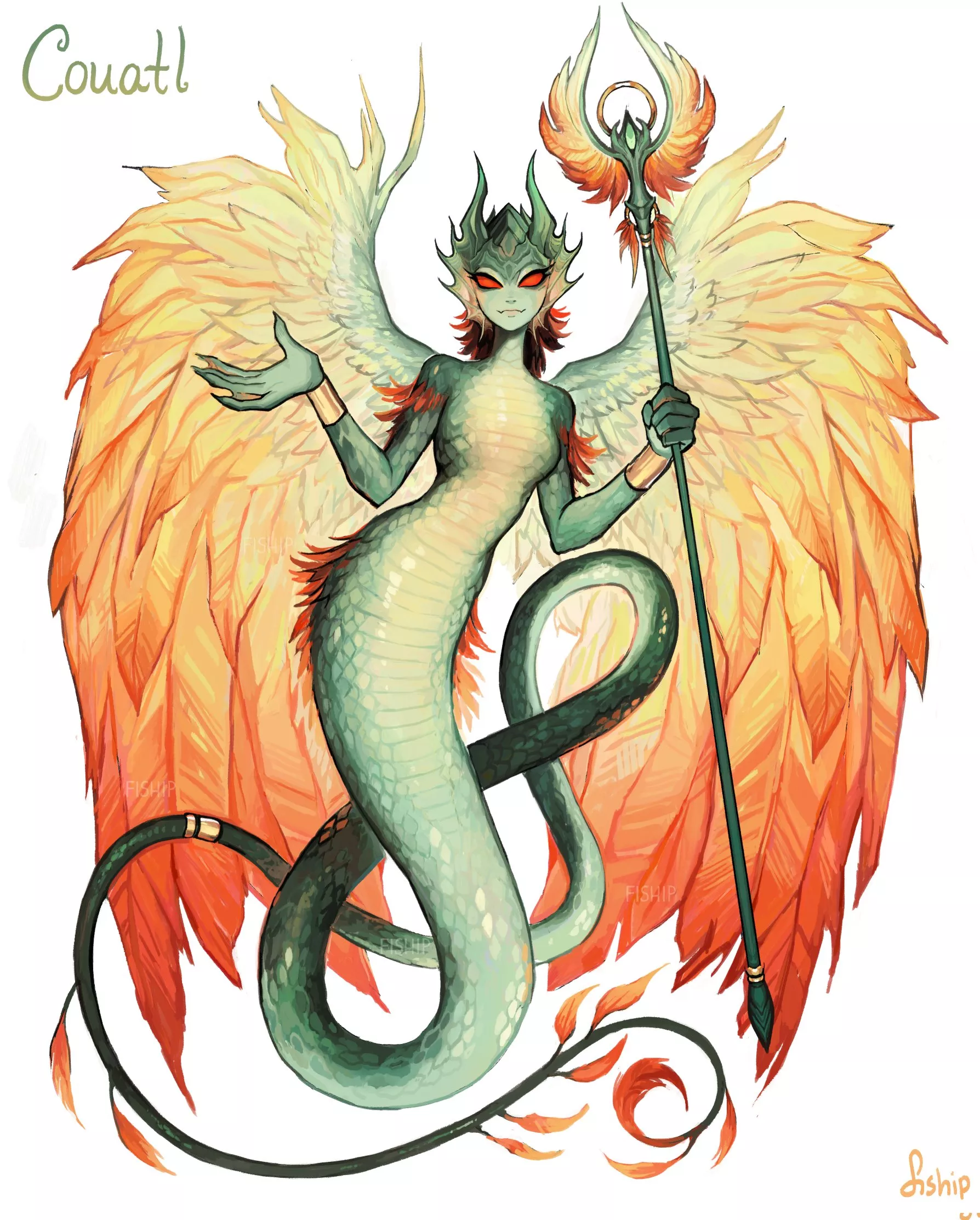 Couatl by Fiship posted by MonmusuAficionado