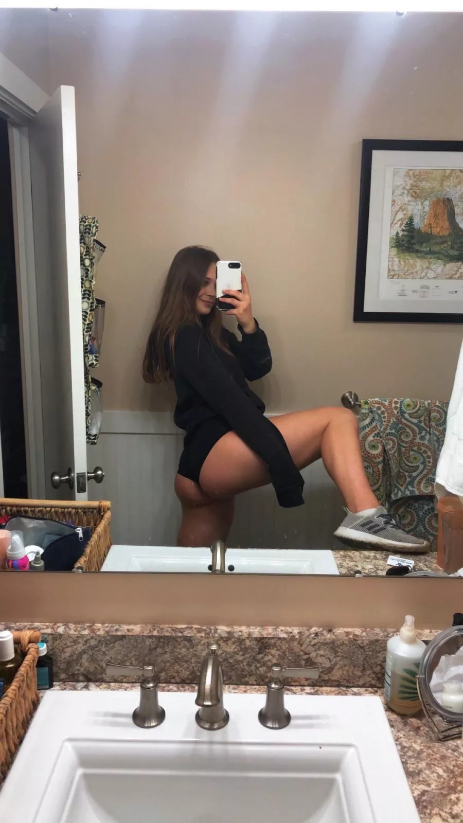 Could you imagine if I walked around the gym in these yoga shorts? posted by wolfchick22