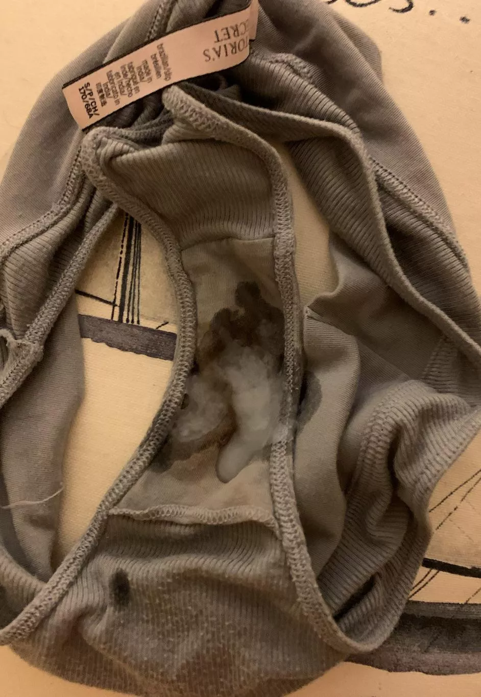 Couldn’t resist and came to my sis stained panties. Made sure my cum mixed with hers. posted by PublicGrab1039