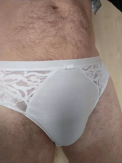 Couldn't resist trying on her new panties by Curious_Mature_Notts