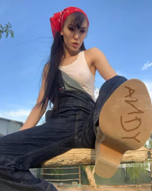 country girl making overalls feel sexy by evoljasmine