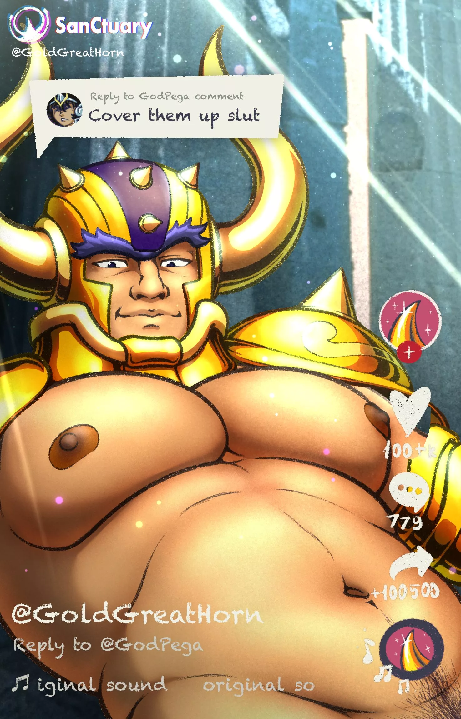 Cover them up slut - Taurus Aldebaran from Saint Seiya posted by AgitatedYoghurt3265