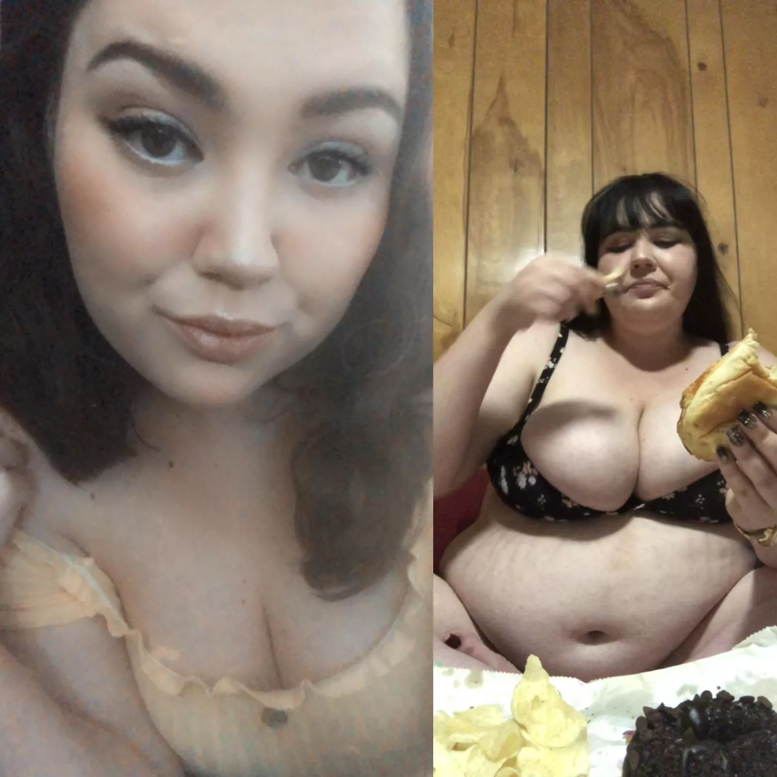 crazy how much someone can change in a year 😅🐷 posted by FeedMeDaddyxoxo