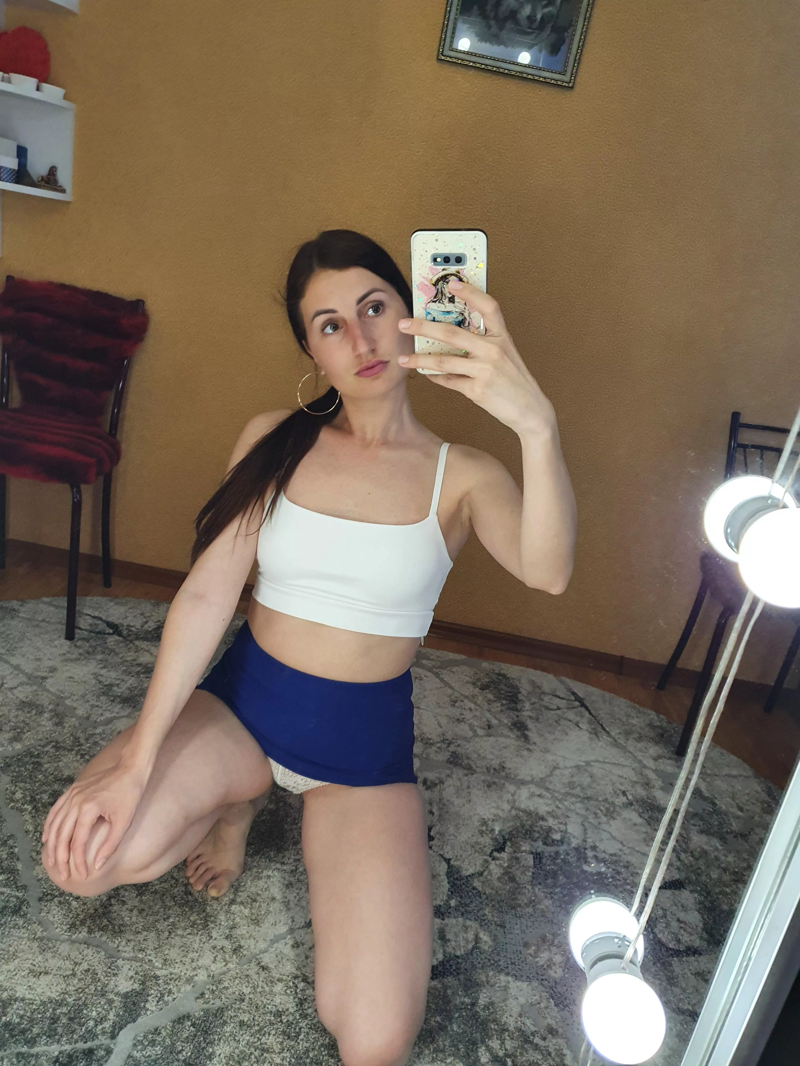 Crop Top, Skirt and Panties.. Ukrainian girl 🇺🇦🔥 posted by UkraineGirlChat