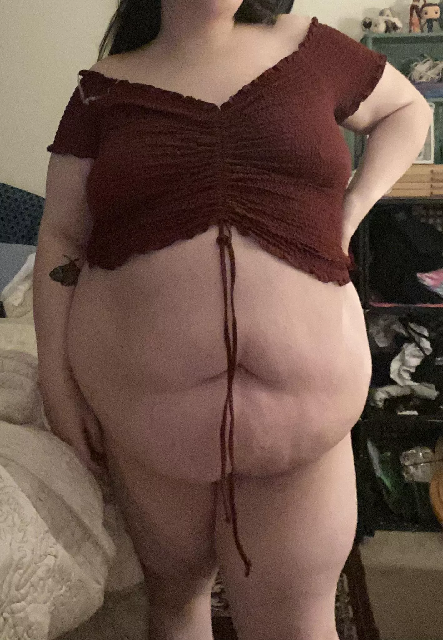 Crop tops can be a little dramatic on me sometimes…. posted by RoseBunni97