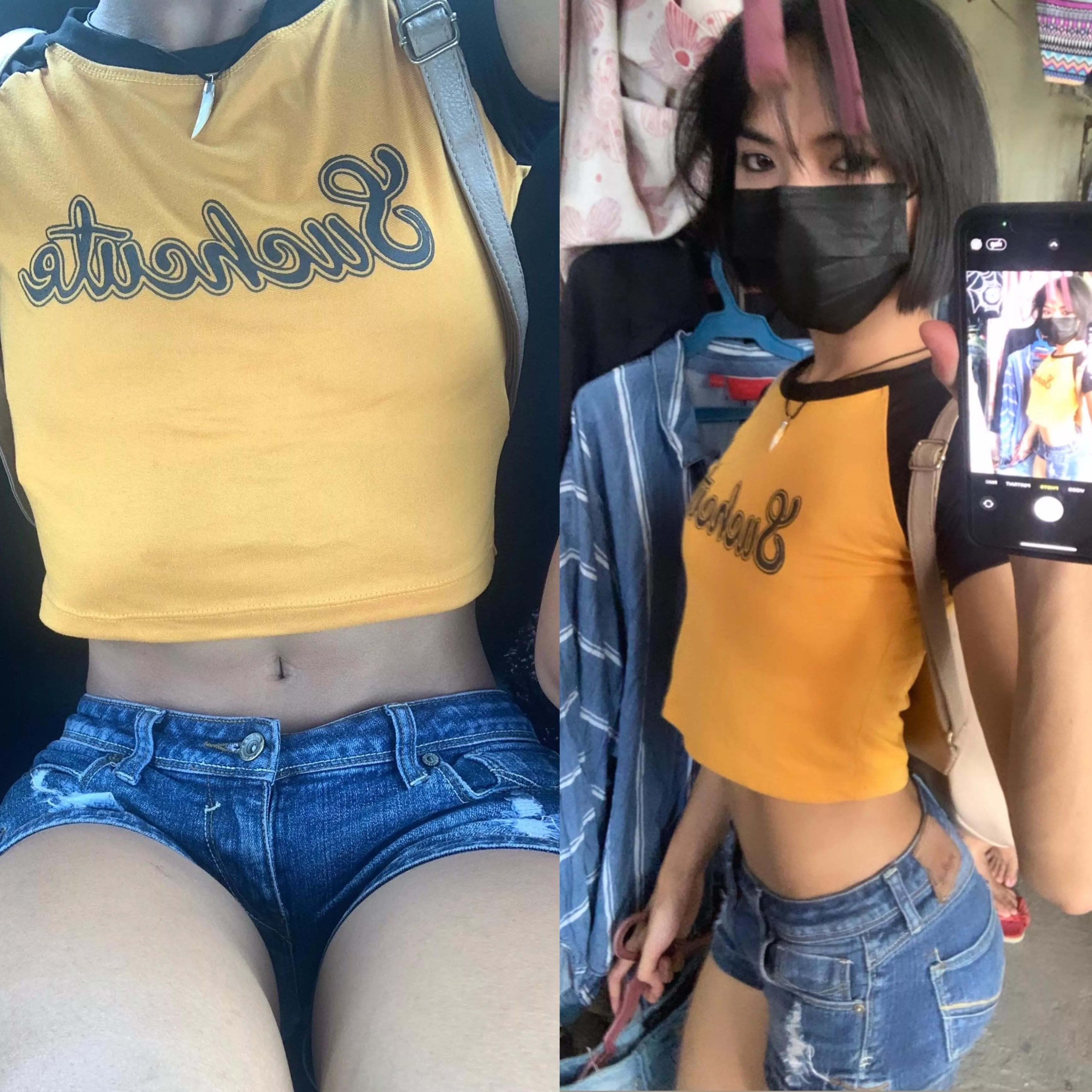 croptop wt denim short is the best combo trust me :p posted by -marcilin