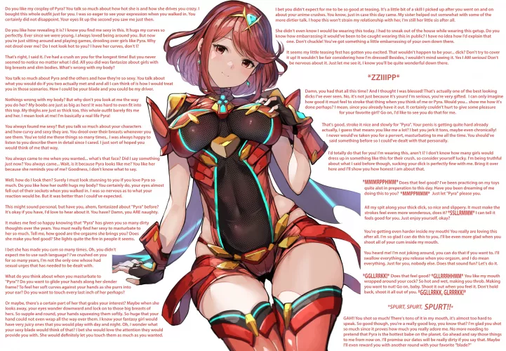 Crush dresses as Pyra to gain your attention [Xenoblade 2] [Pyra] [Childhood Friend] [Dirtytalk] [Teasing] [Big Breasts] [Thighs] by FLBPfan