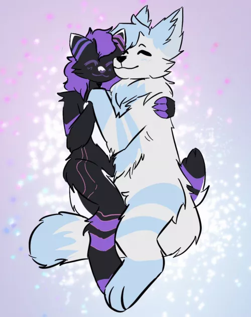 cuddle! (by mason jar#3920 on discord) by Darkpurplebee