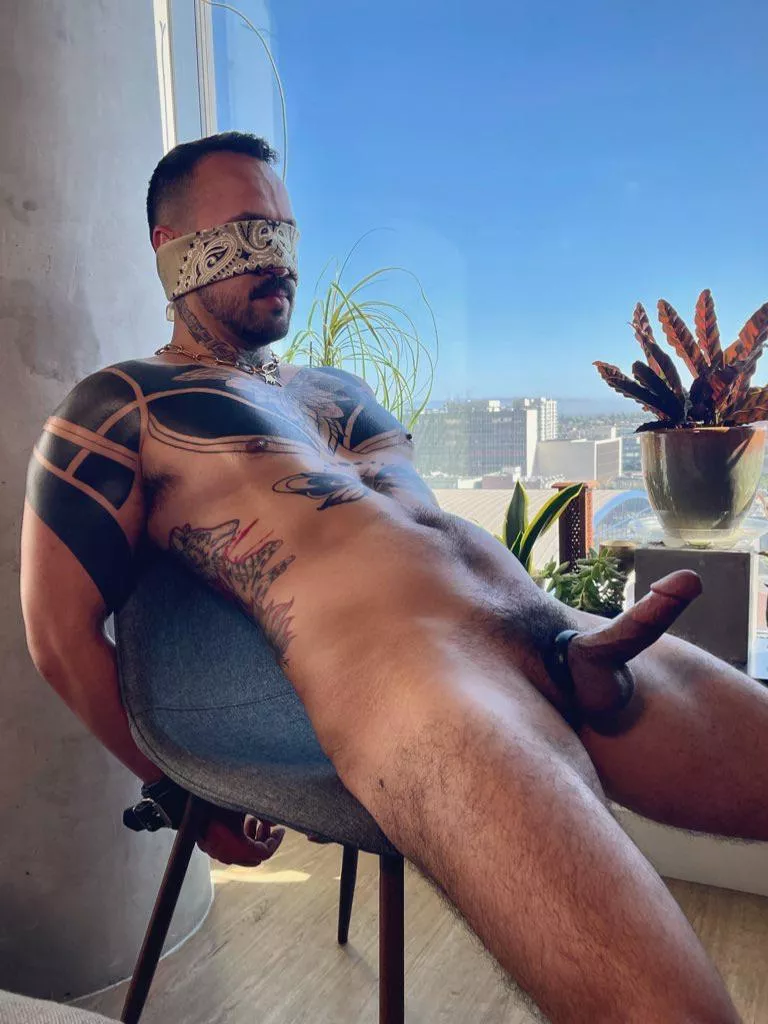 Cuffed and blindfolded, ready to be edged. posted by DevTyler93