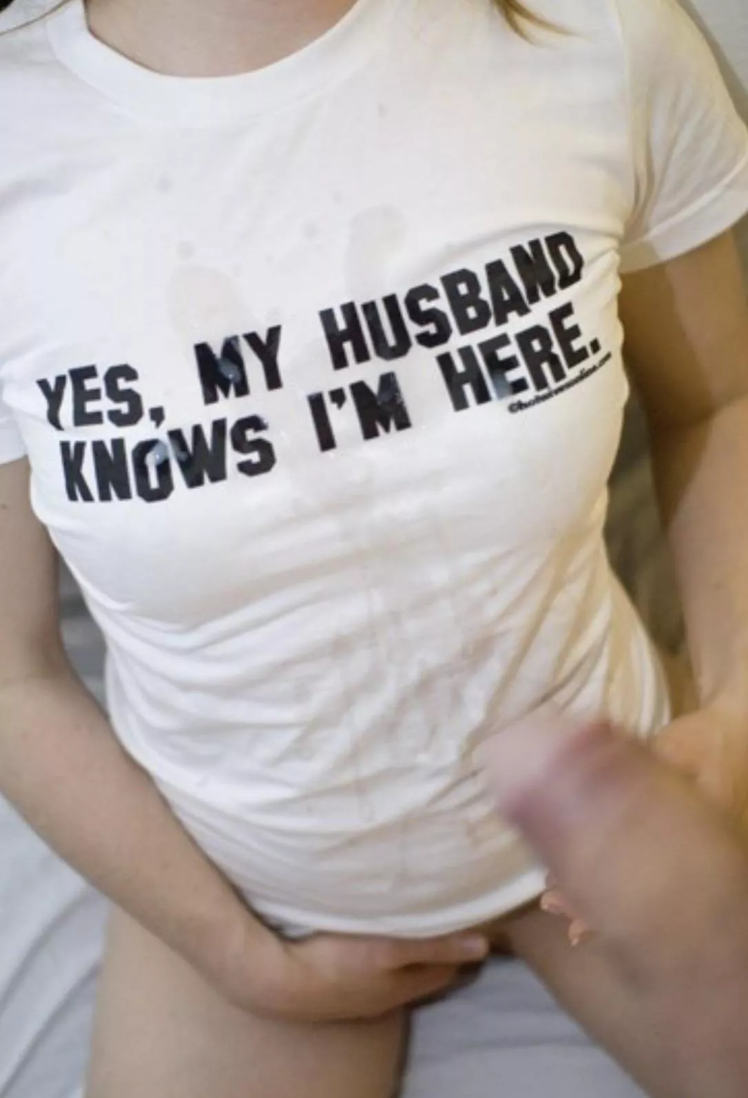 Cum on clothes. Hotwife. posted by darkstormy7ty6