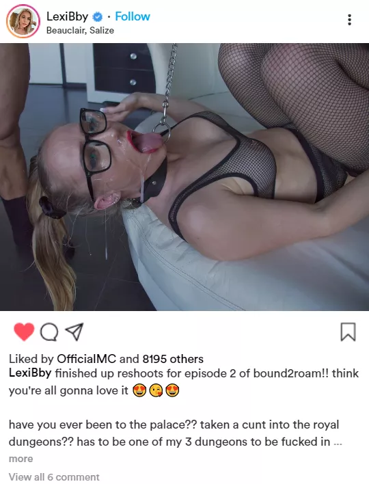 (cuntagram) @LexiBby love the royal dungeons!! posted by LexiBMDE