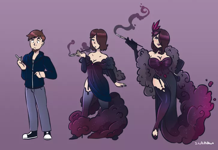 Cursed Cigarette by Inkyfluffdraws (TGTF) by not4myprimary