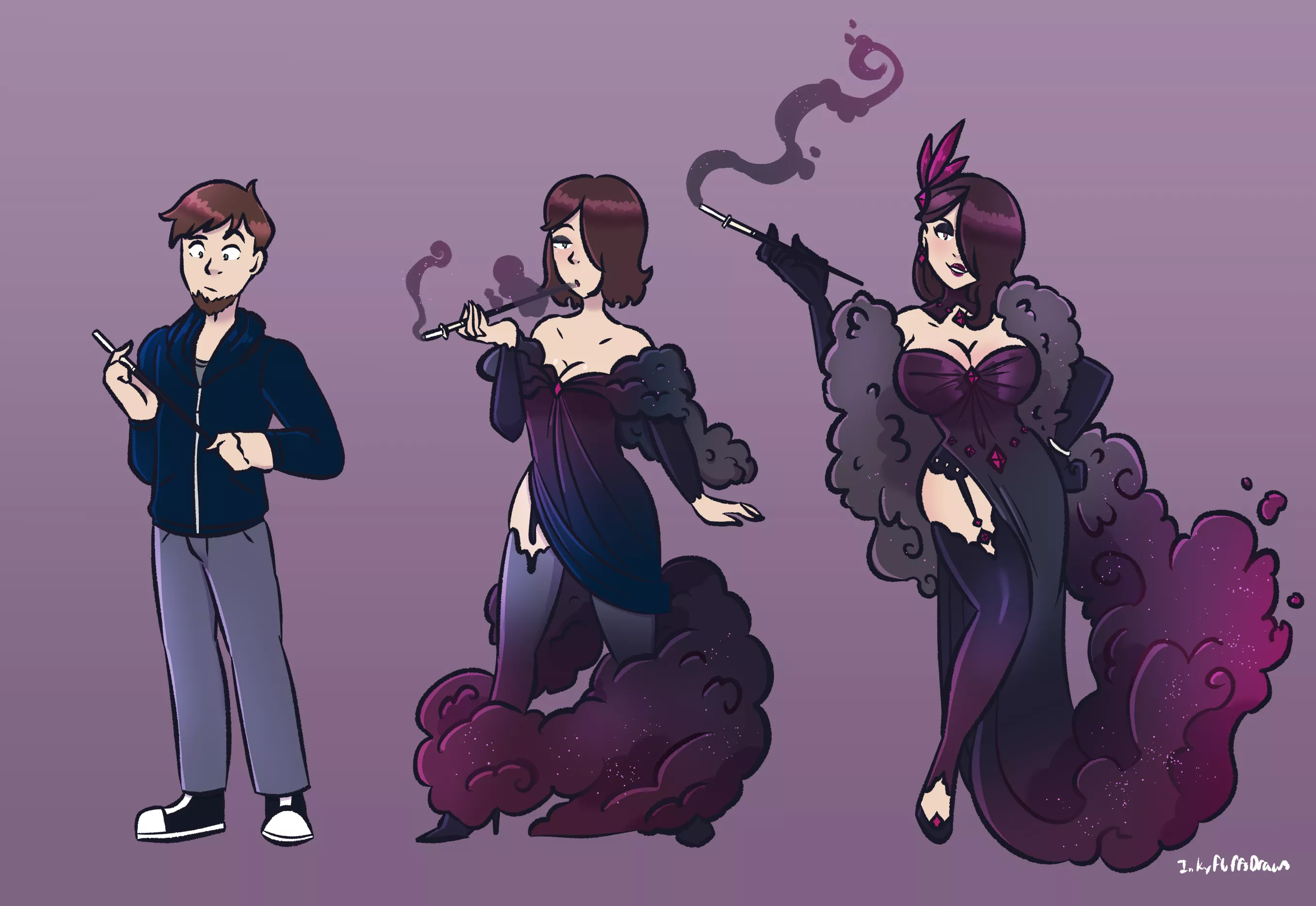 Cursed Cigarette by Inkyfluffdraws (TGTF) posted by not4myprimary