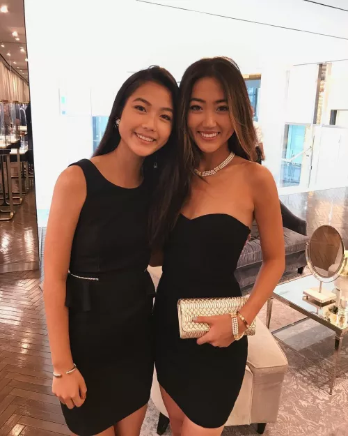 Cute Asians in Black Dresses by rikkux2