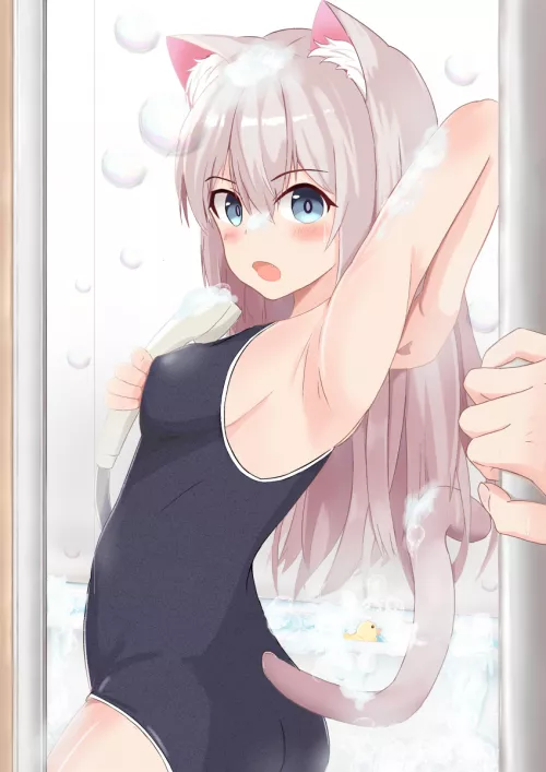 Cute catgirl by Lovely_Phoenix