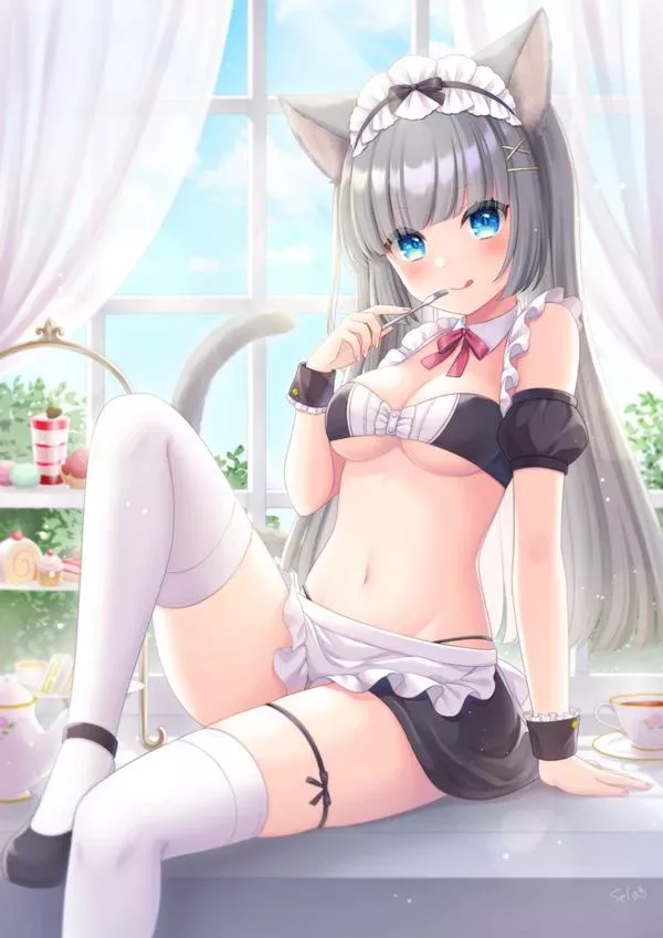 cute catgirl maid posted by death_azul