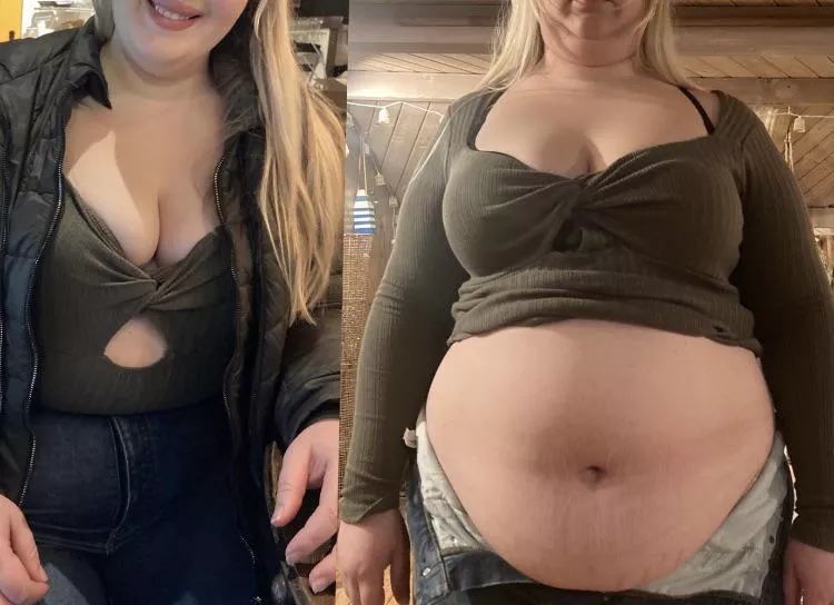 Cute date nights escalate into slobfest spectacles real quick 😳 posted by myfatblondegf