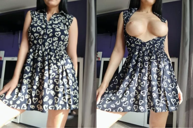 Cute dress hides perky suprises by atomicbrunette18