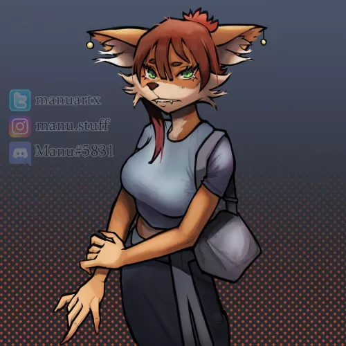 Cute fox by me! by manu_artx