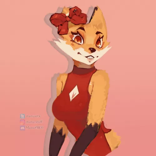 Cute fox girl [art by me @manuartx on twitter <3] by manu_artx