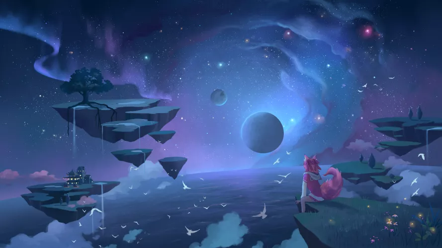 Cute Foxboy Admires an Endless Sea of Dreams by Yumeko_Remi