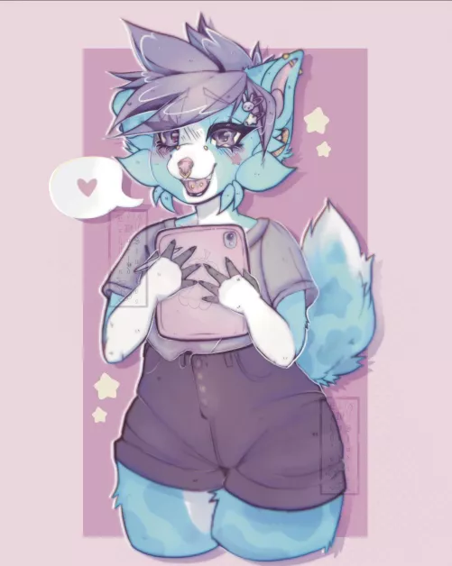 Cute lady!! This is my OC Gh0st!! This piece was made for my info cards that i give with orders. Im also working on posting a tutorial today on youtube!! very exciting! ⭐️ by EchOsWxrld