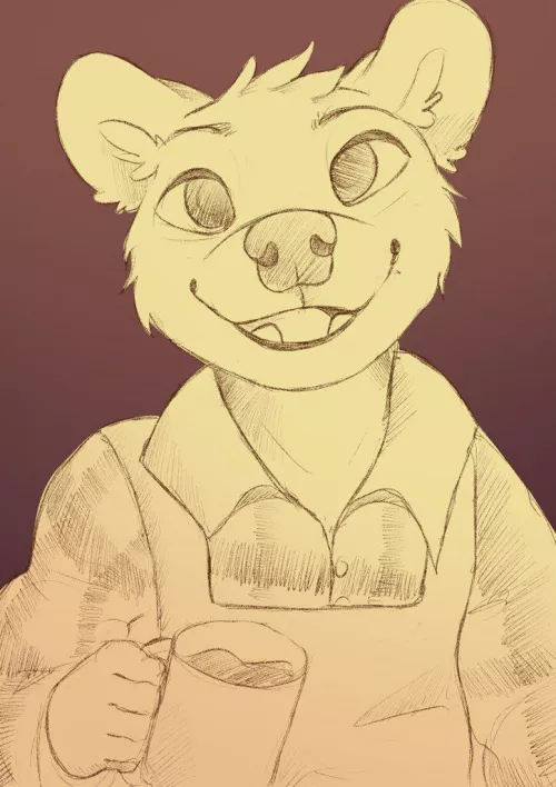 Cute sketch of my boy Barnaby - by @kitnolight on Twitter for me by IAmBarnabyBear