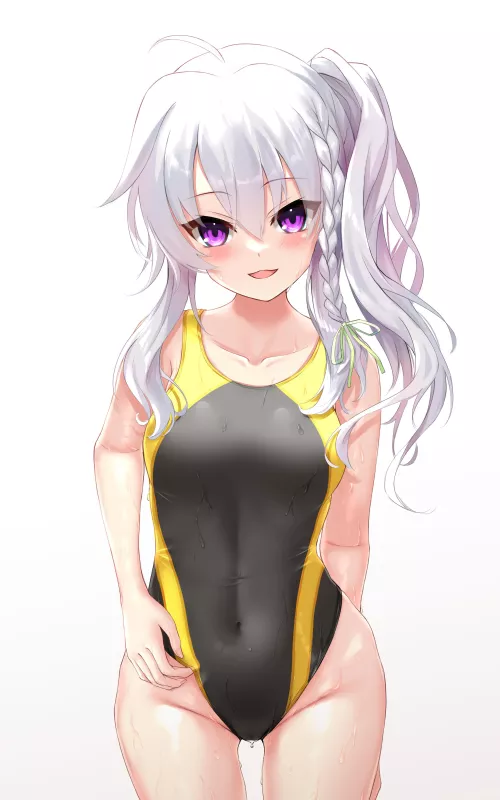Cute Swimsuit Niimi Sora (Ncontrail ) [9koro: Kokonotsu Kokonoka Kokonoiro] by sequence_string