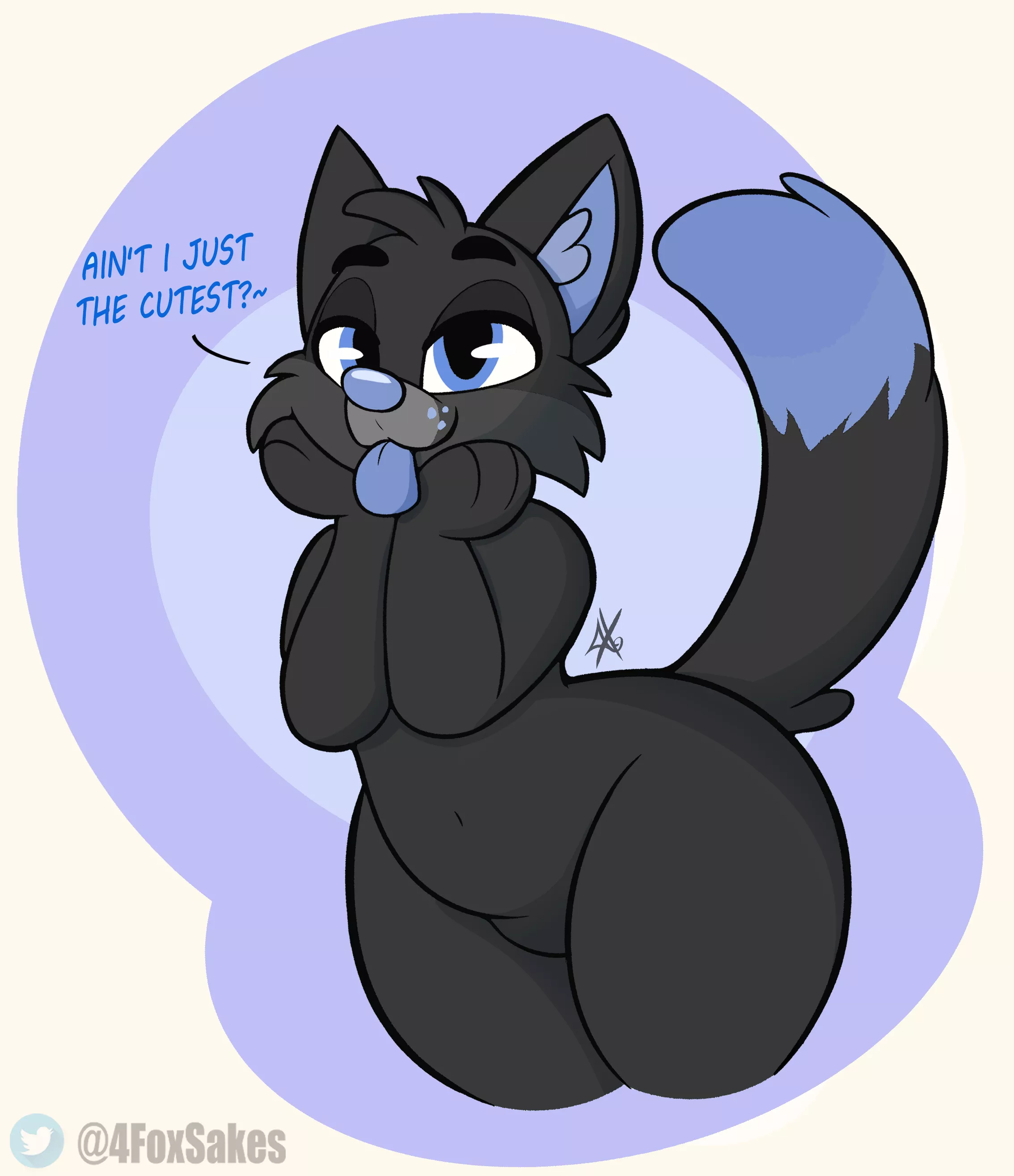 Cutie bean! :3 (Art: @4FoxSakes on Twitter. (Me :D)) posted by Pawwzzy