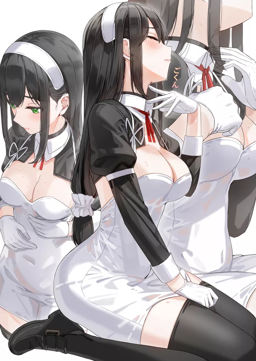 cutie maid swallowing (KFR) posted by nekohellscape