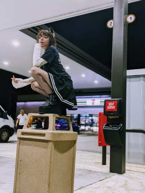 Daddy fox makes trip to 7eleven by Lil_Peachy_Fox