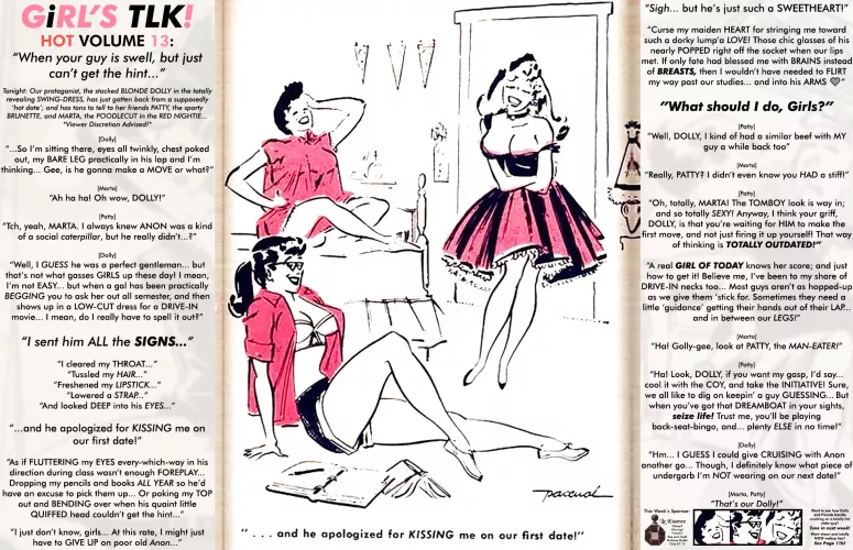 Damn, these old 1950s Girls' Magazines were complete filth... [Retro] [Pencil Sketch] [Sex Gossip/Innuendo] [50s Lingo] by exorap209