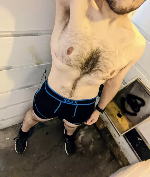 Dared to strip in a public bathroom by Naked_In_Public_