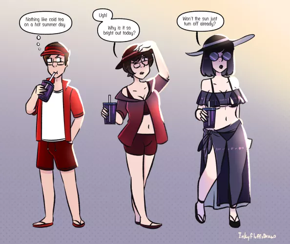 Dark Boba Tea by Inkyfluffdraws (TGTF, Gothification) by not4myprimary