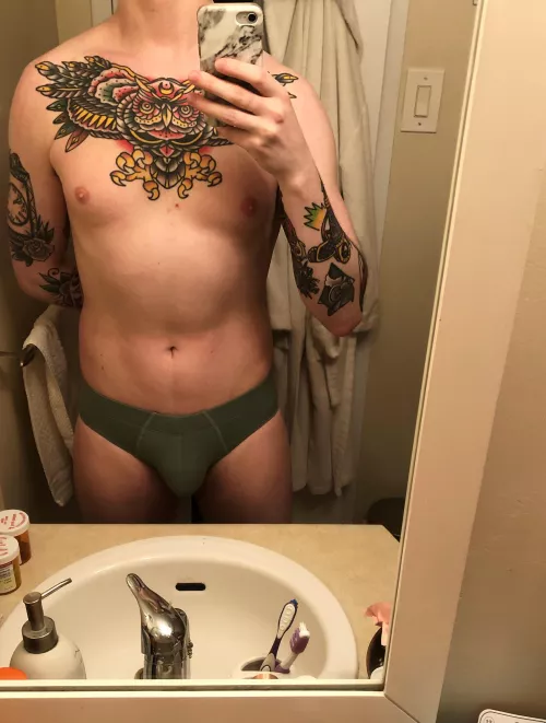 Dark green Briefs from Todd Sanfield by Dudesexposed1